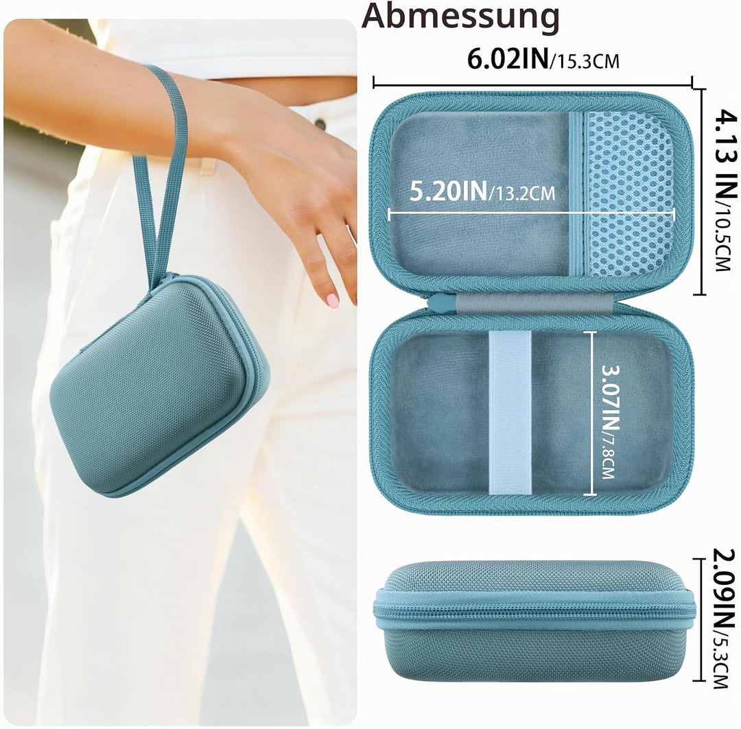 co2CREA Hart Reise Schutz Hülle Etui Tasche für JBL GO 4 /JBL GO 3 Eco/JBL GO 3 Ultra tragbarer Blue