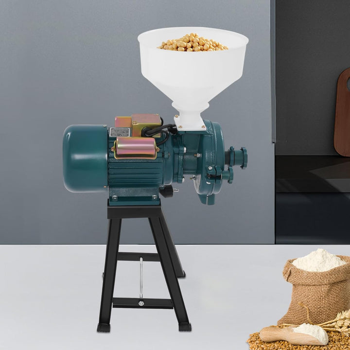 2200W Elektrische Getreidemühle,mit Drehknopf zur Einstellung des Mahlgrads, Kühlabdeckung und freis
