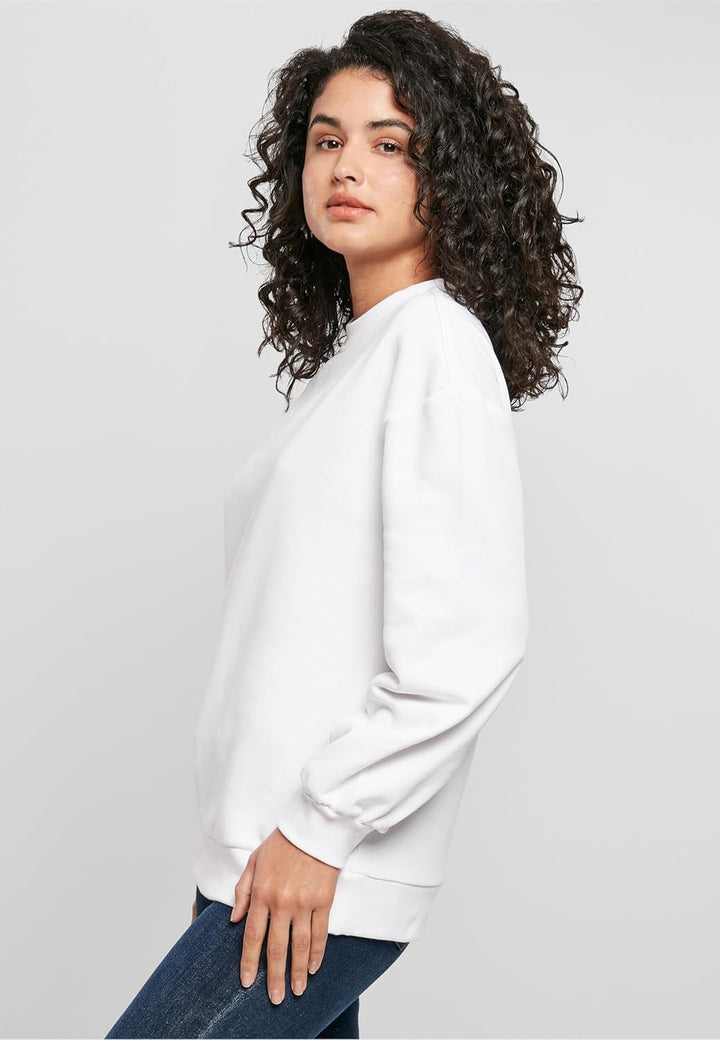Urban Classics Damen Oversized Sweatshirt aus Bio-Baumwolle, Crew Neck Pullover aus Organic Cotton,