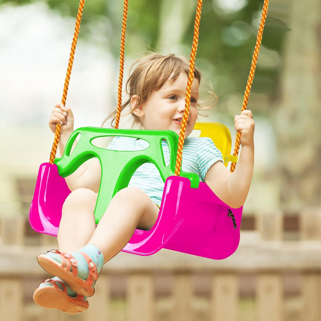 KINSPORY Kinderschaukel Babyschaukel 3 in 1 Babysitz verstellbar Mitwachsend Schaukelsitz Gartenscha