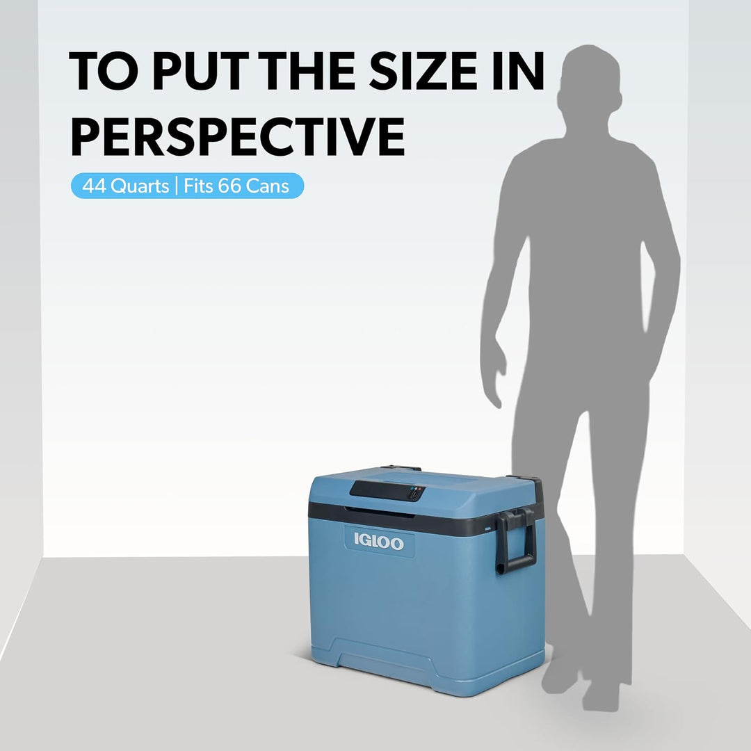 IGLOO IP42C Passiv‑Kühlbox 42l eisblau – robuste Thermobox für Camping 44 L Blau, 44 L Blau