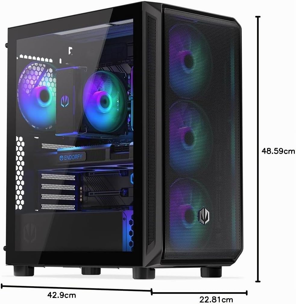 Endorfy Gehäuse Arx 500 ARGB - Midi 4x140mm ARGB Fans included, 4x140mm ARGB Fans included