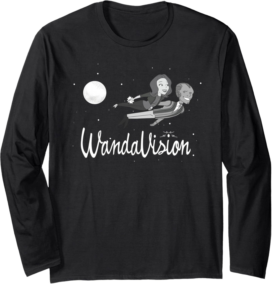 Marvel WandaVision Wanda and Vision 60s Moonlight Flight Langarmshirt