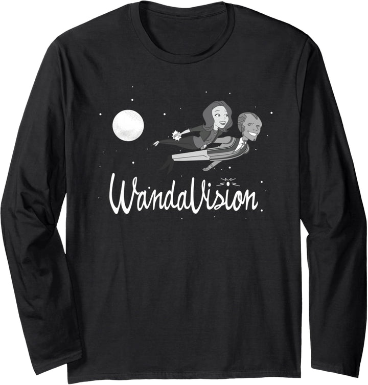 Marvel WandaVision Wanda and Vision 60s Moonlight Flight Langarmshirt