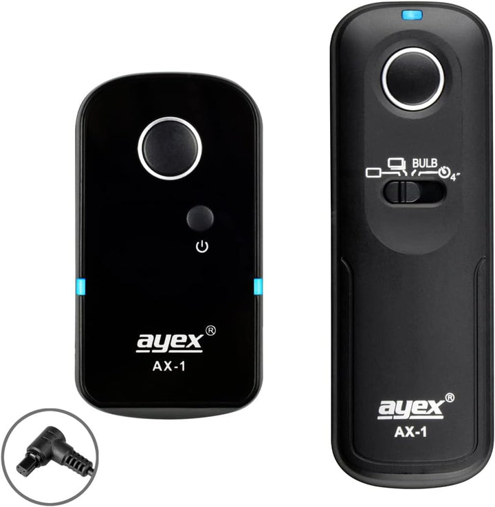 ayex Funk-Fernauslöser AX-1, Kompatibel mit Canon (N3) z.B. EOS R5 1D X Mark II 5D Mark IV 5DS 6D 7D