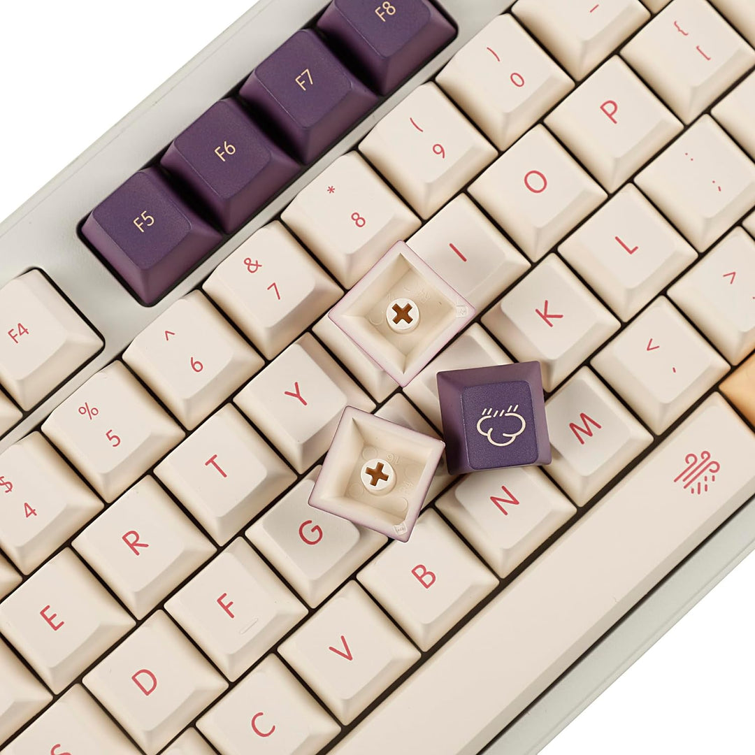 1,7 mm Dicke Deutsch Französisch ISO Cloud Dye Sub-Tastenkappen Dickes PBT Cherry Profil Tastenkappe