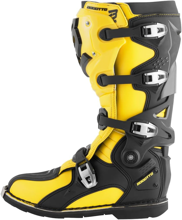Bogotto MX-7 S Motocross Stiefel 42 EU Gelb Schwarz, 42 EU Gelb Schwarz