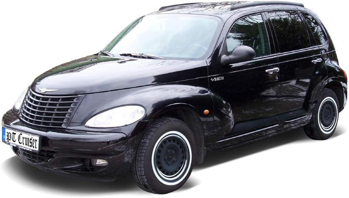 Weisswandringe (4 Stück) 14 Zoll schwarz - weiss + TÜV-Bescheinigung.