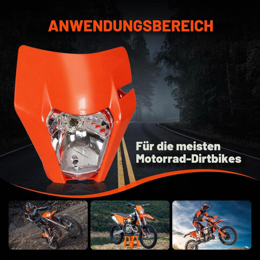 Lichtmaske Motorrad Dirt Bike Scheinwerfer Motorrad Scheinwerfer Verkleidung Maske Tagfahrlicht Für