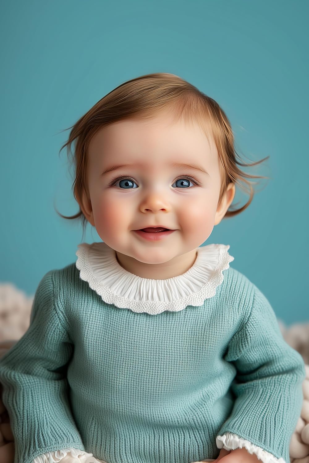 Kate Fotohintergrund 1,5x2,2m Blaugrüne Foto Hintergrund leinwand Baby Newborn Fotobox Backdrop 1.5*