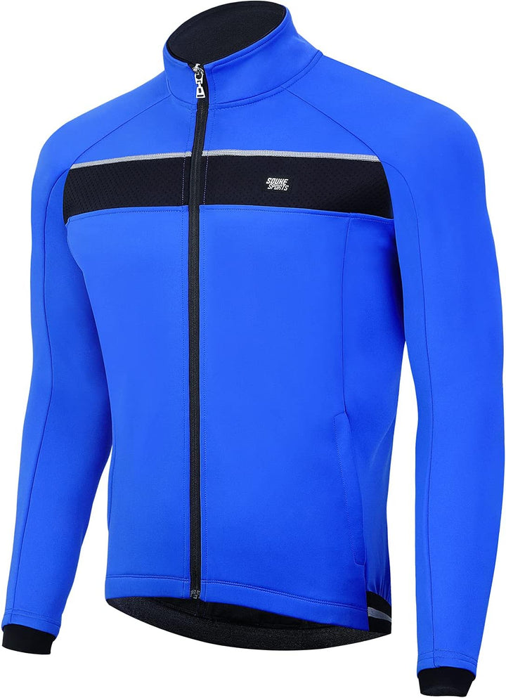 Souke Sports Fahrradjacke Herren Winter Thermo Radjacke Winddichte & Wasserdichte mit Reflektierende