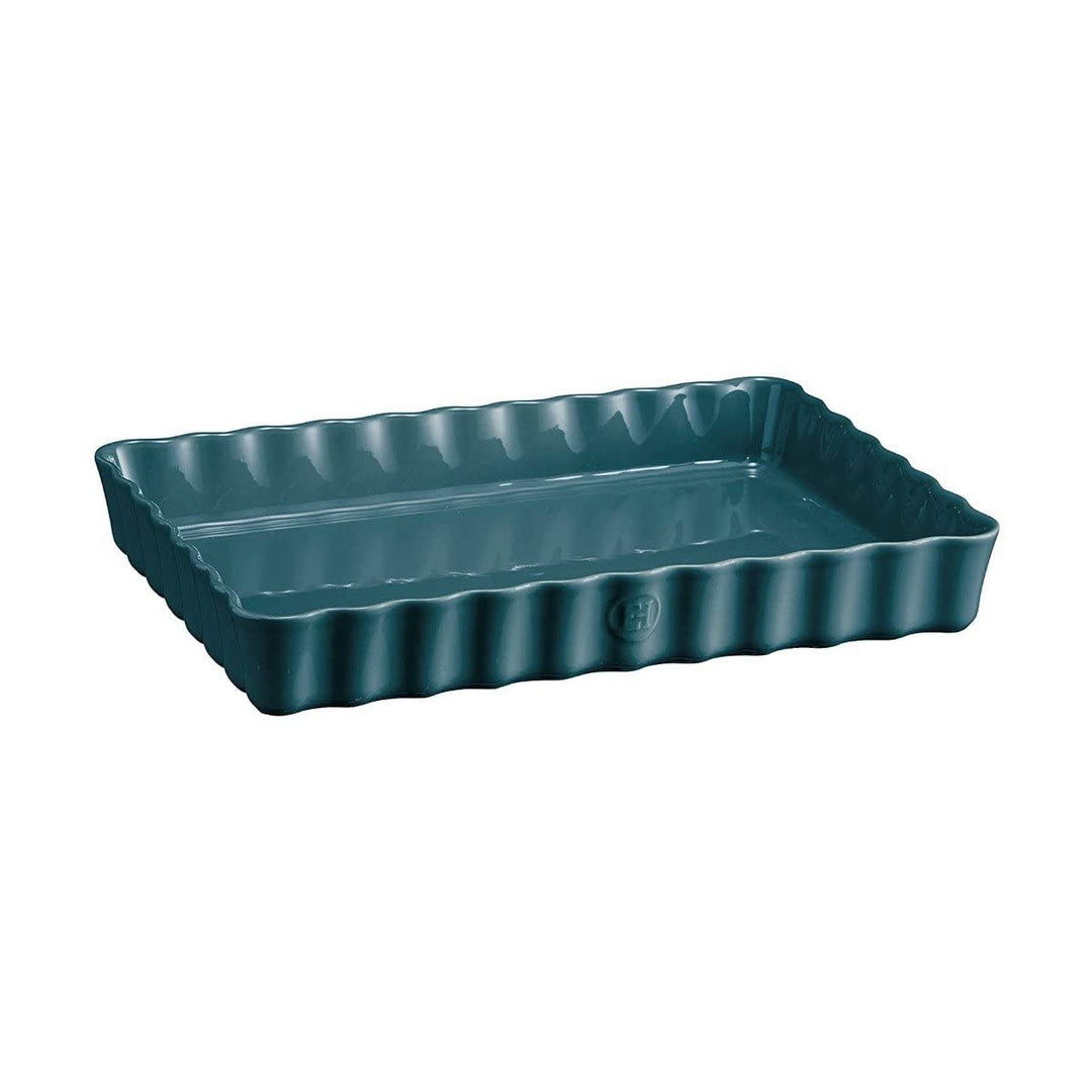 Taartvorm diep rechthoek 2.40 Ltr Emile Henry 6038-97 Feu Doux Blaue Flamme, Blaue Flamme