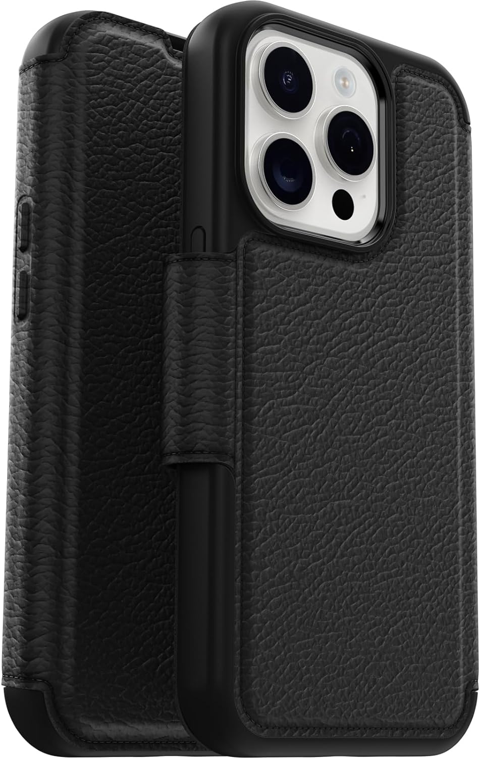 OtterBox Strada Hülle für iPhone 15 Pro für MagSafe, stossfest, sturzsicher,Premium Lederfolio mit z