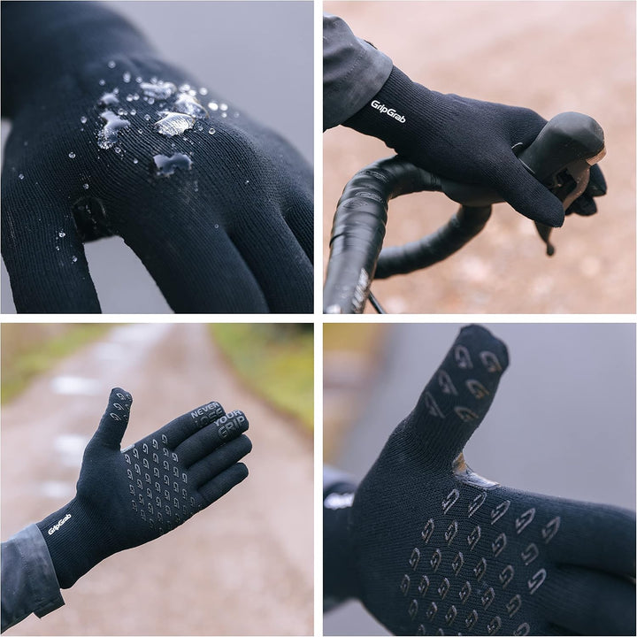 GripGrab wasserdichte Gestrickte Fahrradhandschuhe rutschfeste Winddichte Thermo Radsport Regenschut