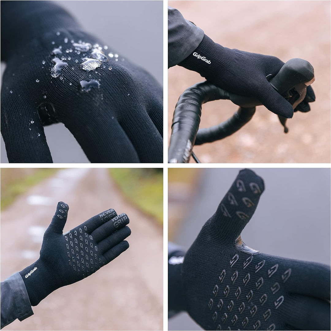 GripGrab wasserdichte Gestrickte Fahrradhandschuhe rutschfeste Winddichte Thermo Radsport Regenschut