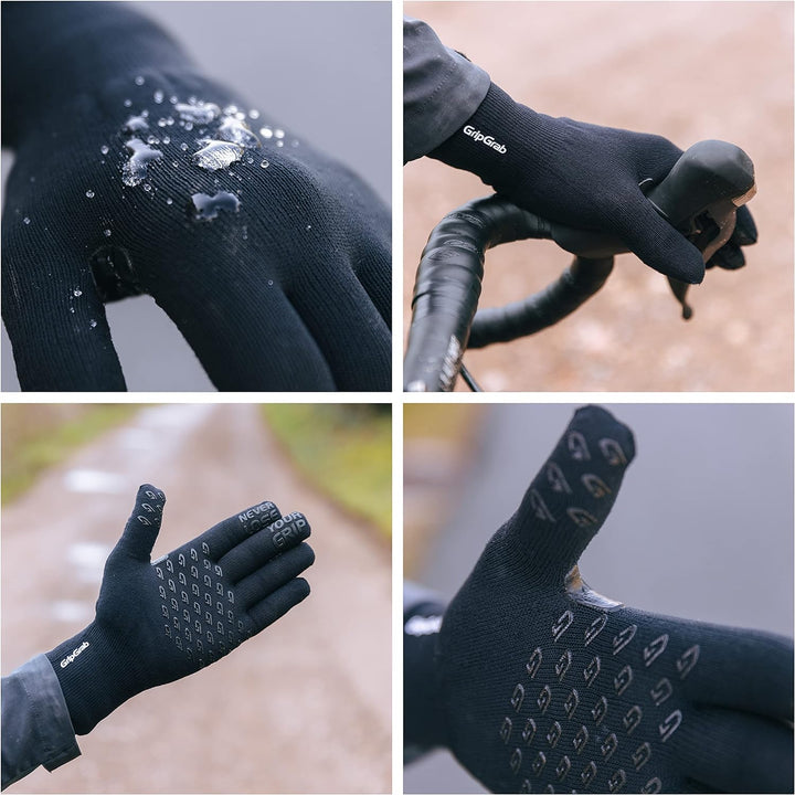 GripGrab wasserdichte Gestrickte Fahrradhandschuhe rutschfeste Winddichte Thermo Radsport Regenschut