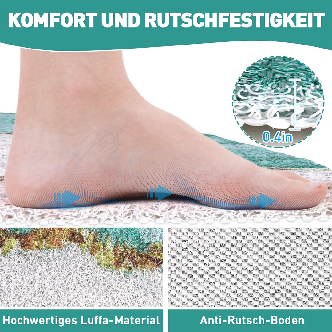 Mofonky Duschmatte rutschfest Antirutschmatte Dusche: 70 x 70 cm Gross Eckduschmatte Dreieckig Dusch