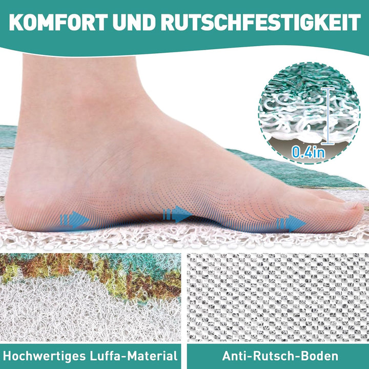 Mofonky Duschmatte rutschfest Antirutschmatte Dusche: 70 x 70 cm Gross Eckduschmatte Dreieckig Dusch