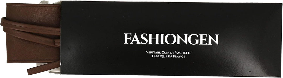 FASHIONGEN - Echtem Rindsleder Vollnarbenleder Obi Gürtel für Damen, Bindgürtel, CASSIANE L-XL Braun