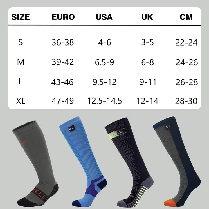 OTTERSHELL Wasserdichte Socken Unisex – Kniehohe Merinowolle-Socken für Outdoor, Laufen, Radfahren &amp;