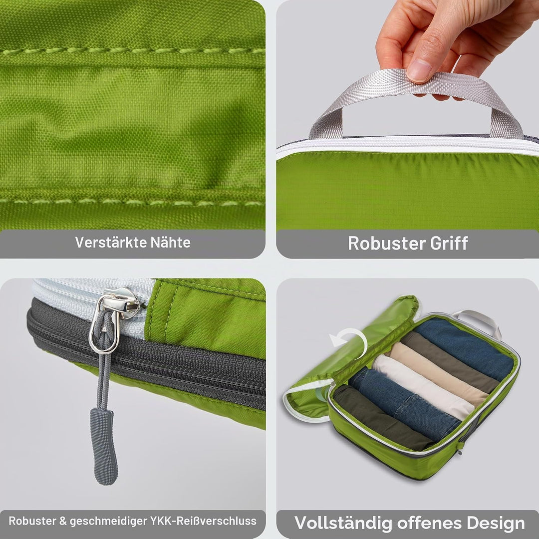 Cipway Kompression Koffer Organizer Set für Rucksack ，Ultraleichte Packtaschen Compression Packing C