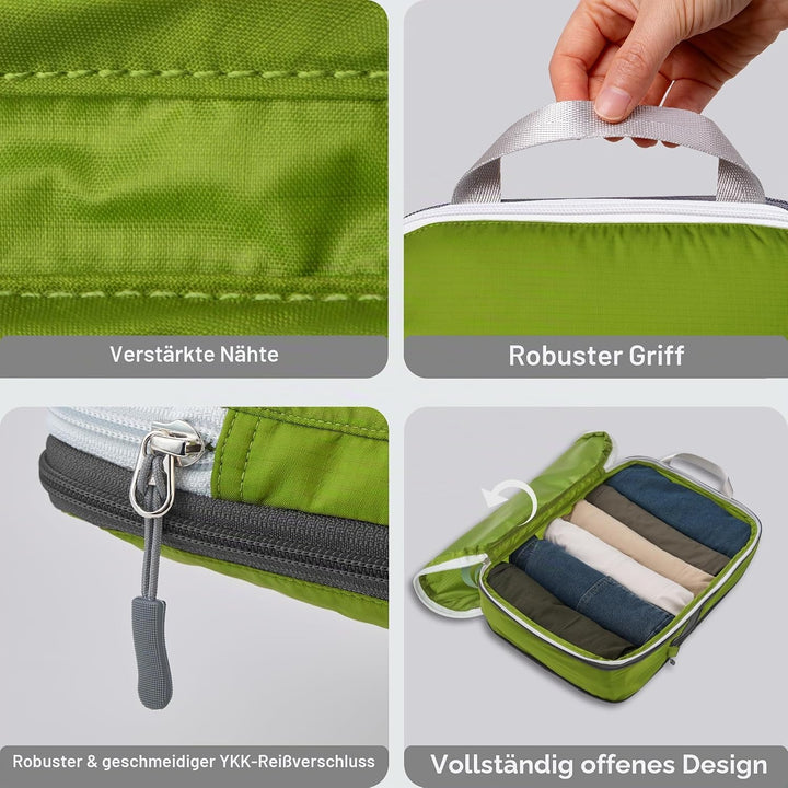 Cipway Kompression Koffer Organizer Set für Rucksack ，Ultraleichte Packtaschen Compression Packing C