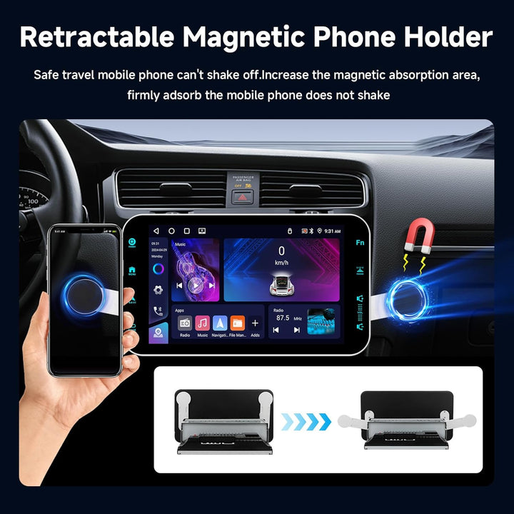 Android 13 Autoradio 1 DIN Kabelloses Carplay Android Auto, Podofo 9 Zoll Touchscreen 4G+64G Radio B