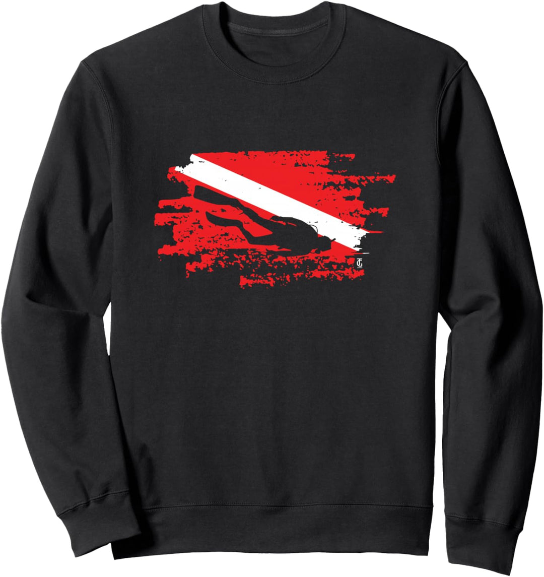 Diver Flagge Tauchen Unter Wasser Geschenk Sweatshirt