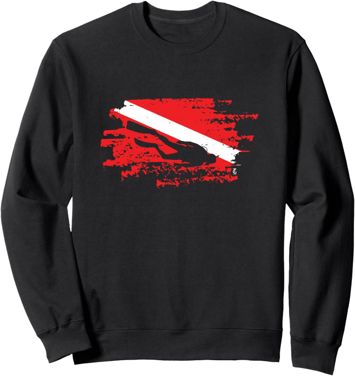 Diver Flagge Tauchen Unter Wasser Geschenk Sweatshirt