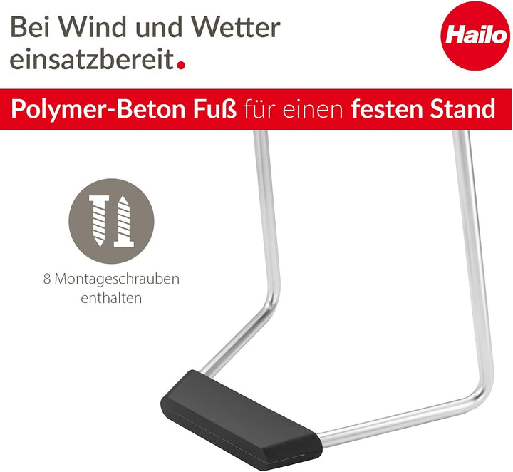 Hailo ProfiLine MSS Design XXXL Müllsackständer 120 Liter - Stahlgestell mit Klemmring - grosser Öff