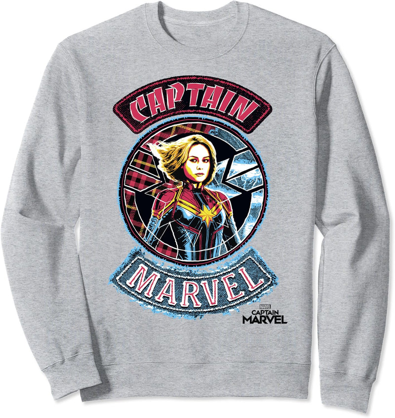 Captain Marvel Portrait Patches Sweatshirt