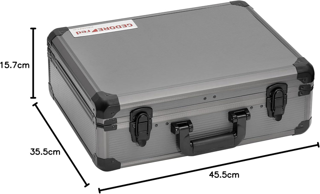 GEDORE red Werkzeugkoffer, Set 138-teilig, gefüllt, Werkzeug für Hand- und Heimwerker, im Aluminiumk
