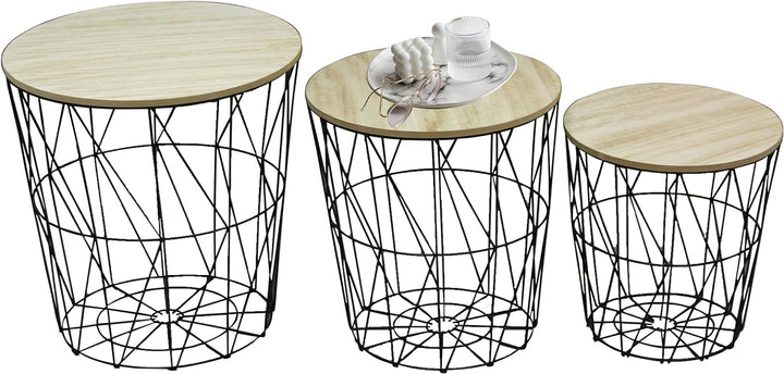 Mimbre Natural Tisch mit sichtbarer Struktur Couchtisch, Holz, Natur