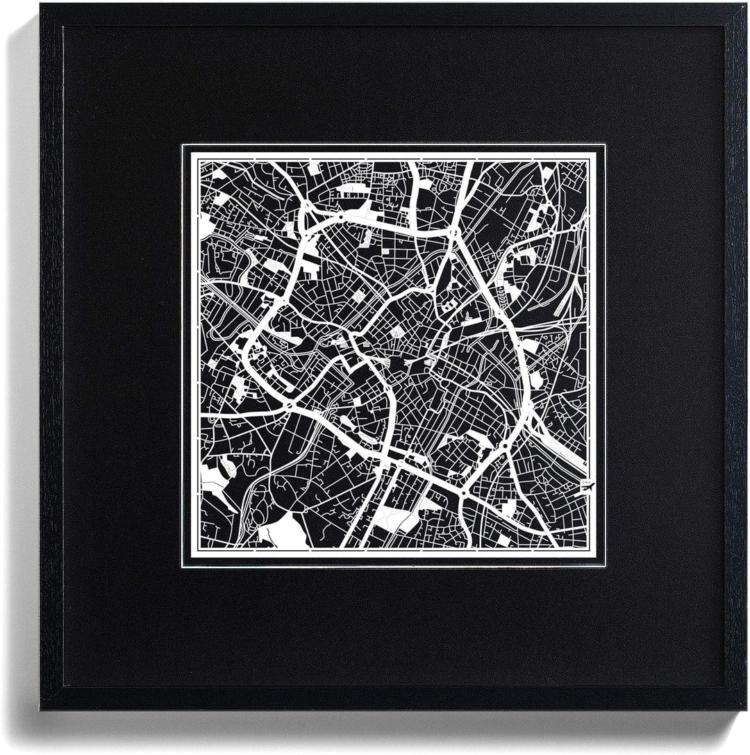 O3 DESIGN STUDIO Toulouse Papierschnitt Karte Weiss 30x30 cm Papierkunst, Toulouse