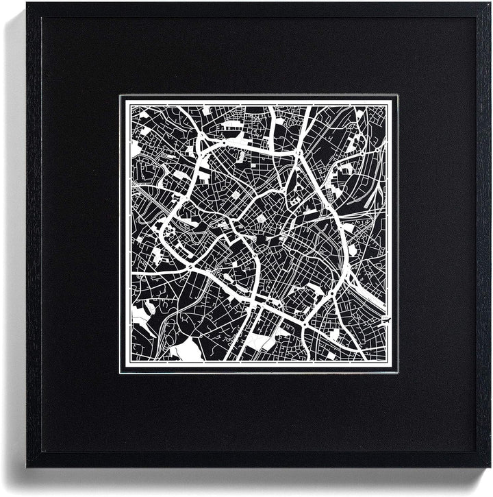 O3 DESIGN STUDIO Toulouse Papierschnitt Karte Weiss 30x30 cm Papierkunst, Toulouse