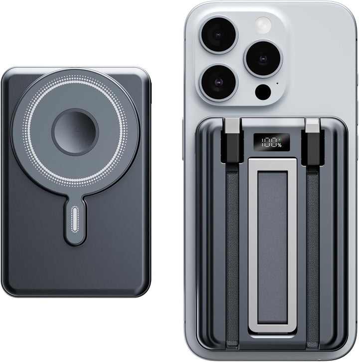 Magsafe Powerbank 10.000mAh, Power Bank iPhone Magsafe mit USB-C Kabel, 20W PD-Schnellladung Wireles