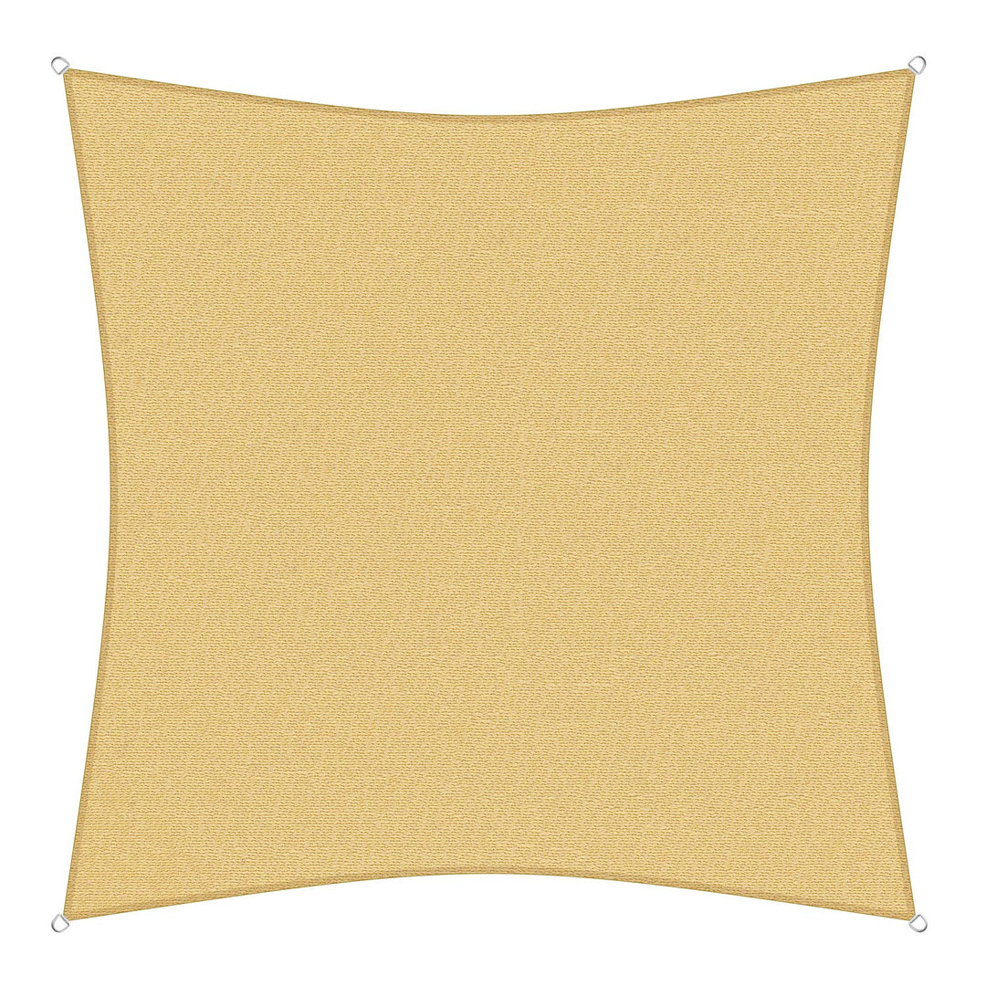 sunprotect 83200 Professional Sonnensegel, 3 x 3 m, Quadrat, Wind- & wasserdurchlässig, beige 3 x 3
