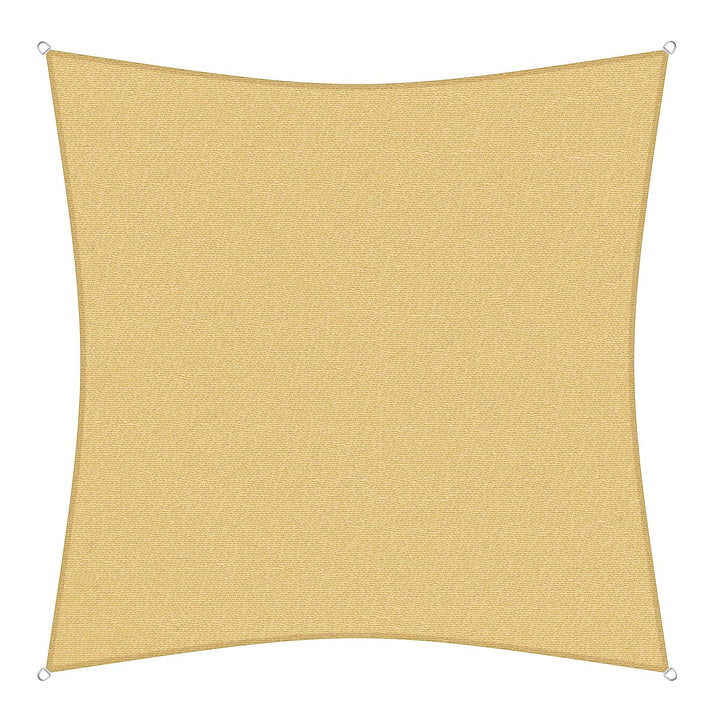 sunprotect 83200 Professional Sonnensegel, 3 x 3 m, Quadrat, Wind- & wasserdurchlässig, beige 3 x 3
