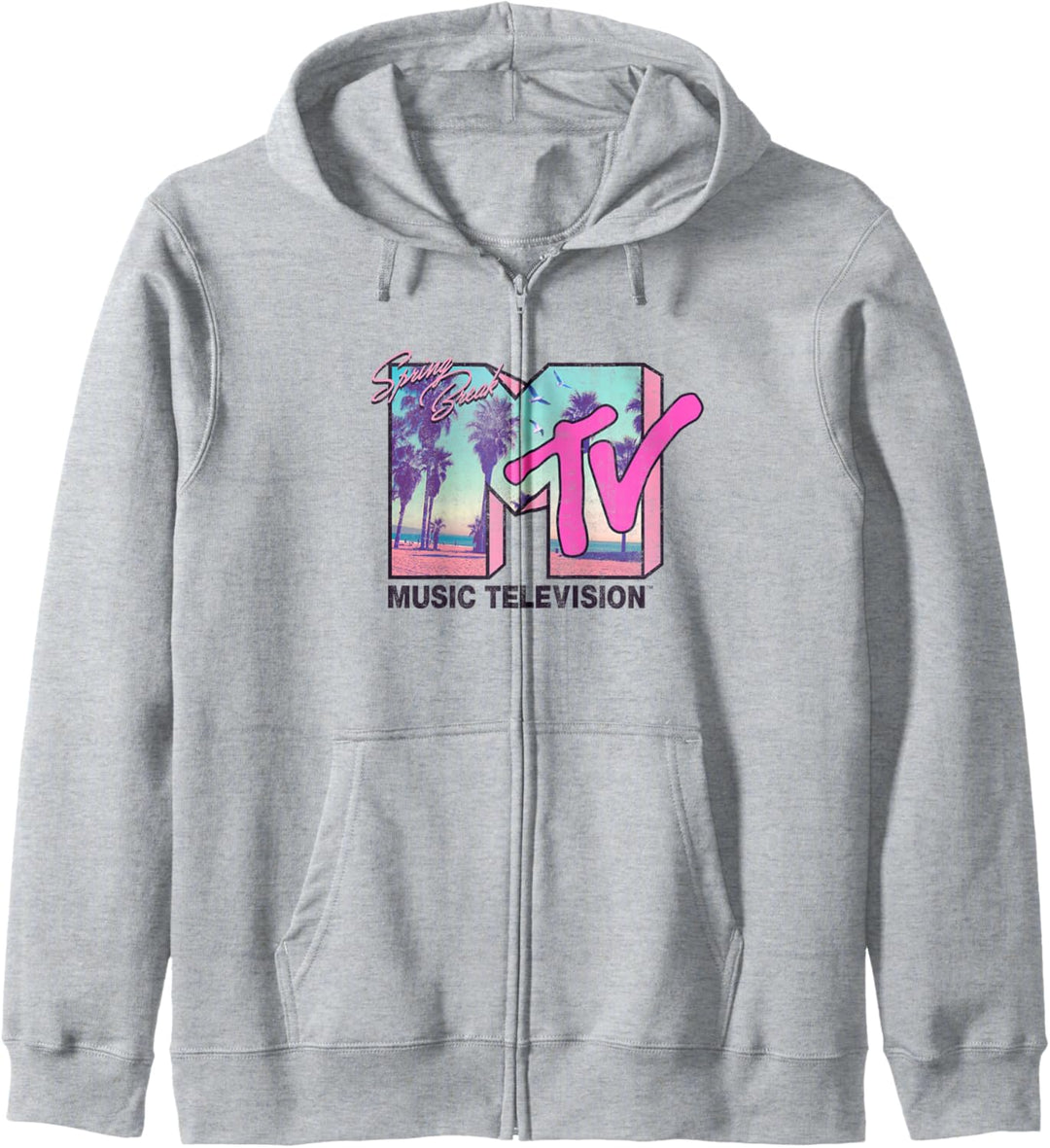 MTV Logo Spring Break Palm Trees Sunset Kapuzenjacke