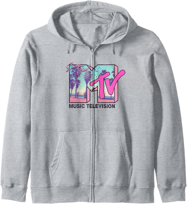 MTV Logo Spring Break Palm Trees Sunset Kapuzenjacke