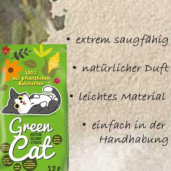Green Cat Katzenstreu Klumpstreu 6X 12L (72L)
