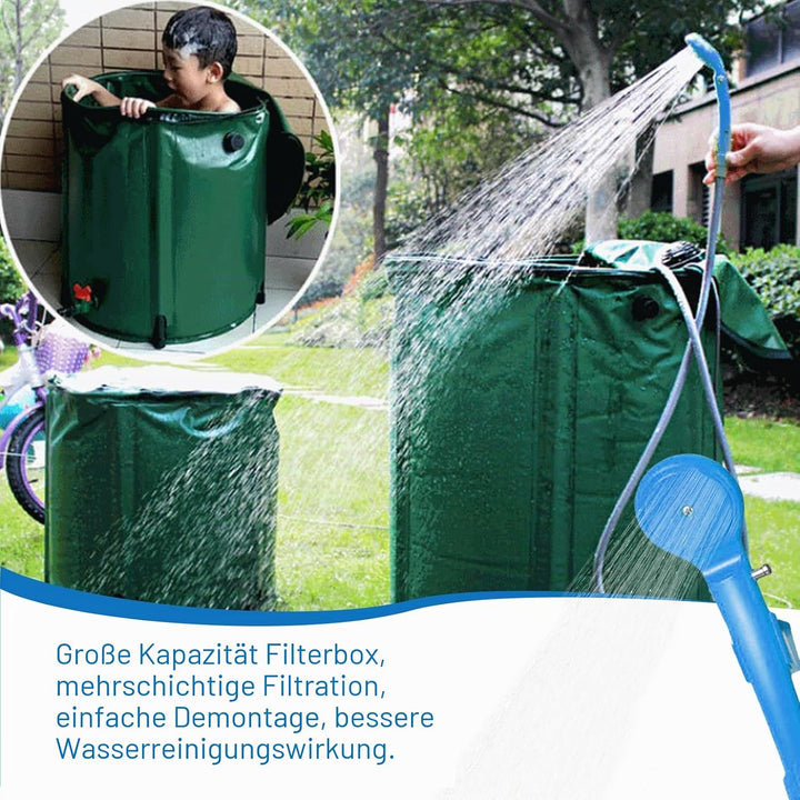 PORFOYO Tragbare Campingdusche,12V Campingdusche Mit Pumpe,Camping Dusche Outdoor Mit Handbrause Und