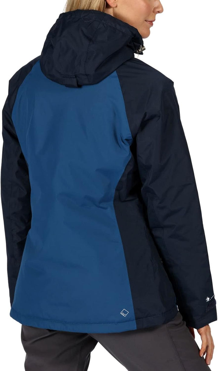 Regatta Damen Voltera Protect Waterproof Taped Seams Heated Hooded Jacket Jacke M Blauopal/Marinebla