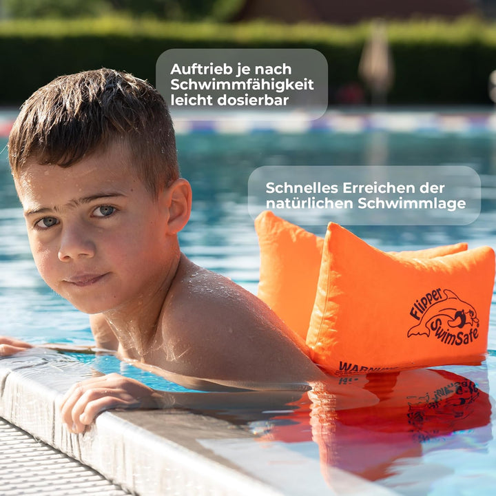 Flipper SwimSafe 1080 - Schwimmkissen für Kleinkinder aus Baumwolle, sichere Schwimmhilfe mit verste