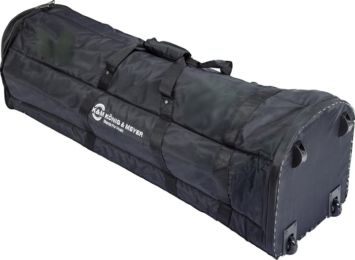K&M 21427 Tragetasche Select Schwarz - Profi-Tasche für 6 Mikrofonstative mit Rollen - reissfest und