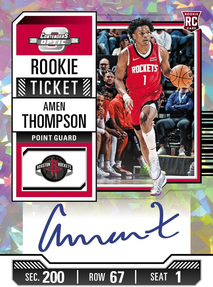 2023-24 Panini Contenders Optic NBA-Sammelkartenbox (Hobby) (1 Autogramm)