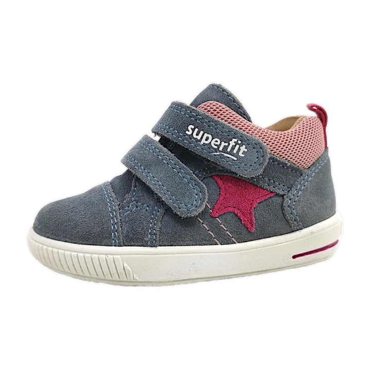 Superfit Mädchen Moppy Lauflernschuhe 19 EU Blau Pink 8040, 19 EU Blau Pink 8040