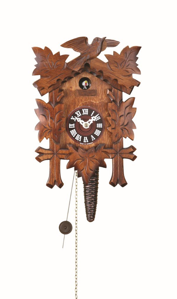 Trenkle Viertelruf Kuckucksuhr mit 1-Tag Werk 5-Laub, Vogel TU 619 nu