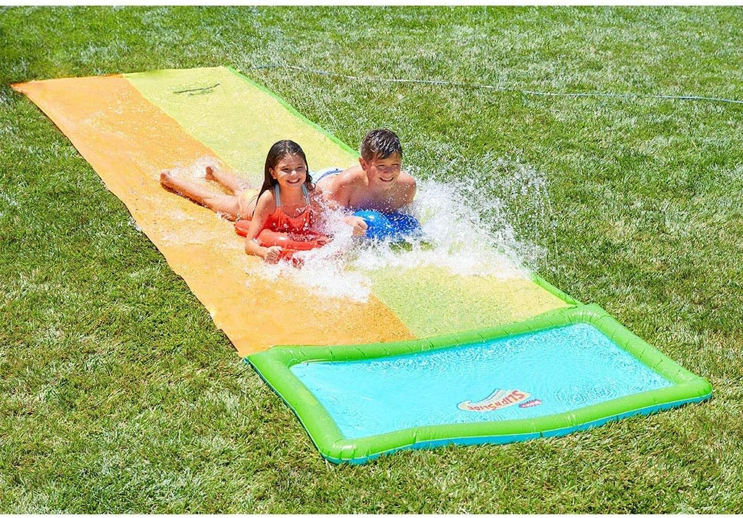 Wham-O Wasserrutsche Garten für Kinder, Wasserrutschbahn 548.64cm mit Boogie, Slip n Slide mit hochw