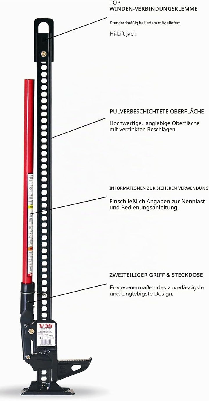 Hi-Lift Jack HL604 Hi-Lift Wagenheber, Stahlguss, 152,4 cm, Schwarz 60 - Inch, 60 - Inch
